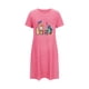 thumbnail image 5 of Camisón corto de talla grande para mujer, camisón de manga corta con estampado de pecho a la moda, camisón para mujer, 5 of 7