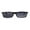 Black 1.0, variant on Mens Narrow Rectangular Plastic Powered Sun Reader Reading Glasses Black 2.5