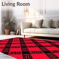 thumbnail image 2 of ODIKA 5'x7' Machine Washable Non-Slip Area Rug, Festive Highland Tartan Buffalo Checkerboard Gingham High Traffic Rug, Red, 621199, 2 of 7