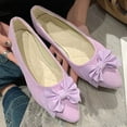 thumbnail image 7 of Miluxas Women's Bow Ballet Flats Dress Ballet Shoes Slip on for office Work Comfortable Shoes Purple 5.5(36), 7 of 7