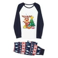 thumbnail image 2 of Family Matching Christmas Pajamas, Elk Christmas Tree Print Long Sleeve Tops and Pants Sleepwear Set, 2 of 7