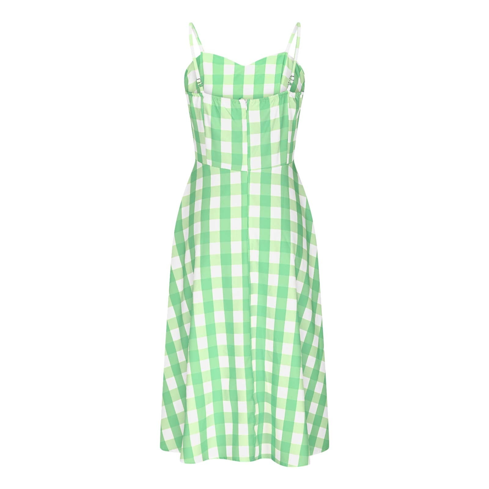 LVHAOGJOB Womens Causal Midi Dress Strap Sleeveless Dress Summer with Pockets Solid Elegant Sundress for Mujer Loose