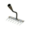 thumbnail image 5 of figatia Garden Rake Gardening Hand er Tool Steel Rust Resistant Remover Manual er Claw for Lawn Defoliating ing Loosening 7 Tines, 5 of 8