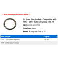 thumbnail image 2 of Oil Drain Plug Gasket - Compatible with 1993 - 2014 Subaru Impreza 2.5L H4 - Dorman, 2 of 2