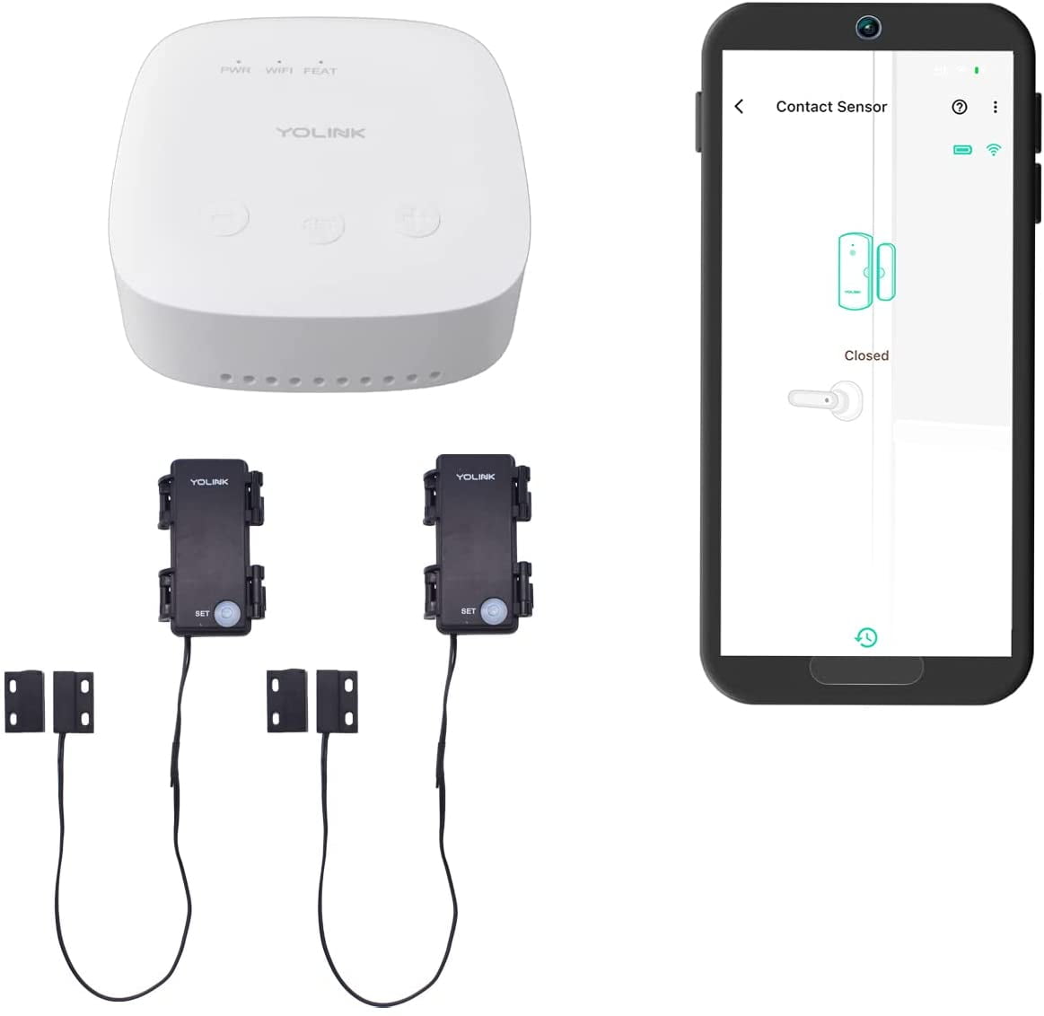 YoLink SpeakerHub & Two Outdoor Contact Sensors Smart Home and Security