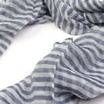 thumbnail image 3 of Pure Cotton Lightweight Narrow Striped Fashion Scarf, 3 of 3