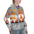 thumbnail image 6 of Cauagu Hello Fall Gnomes for Women's Hooded Sweatshirts Pullover Hoodie for Women Fall Workout Sweat Long Sleeve Preppy Sweatshirts-Large, 6 of 7