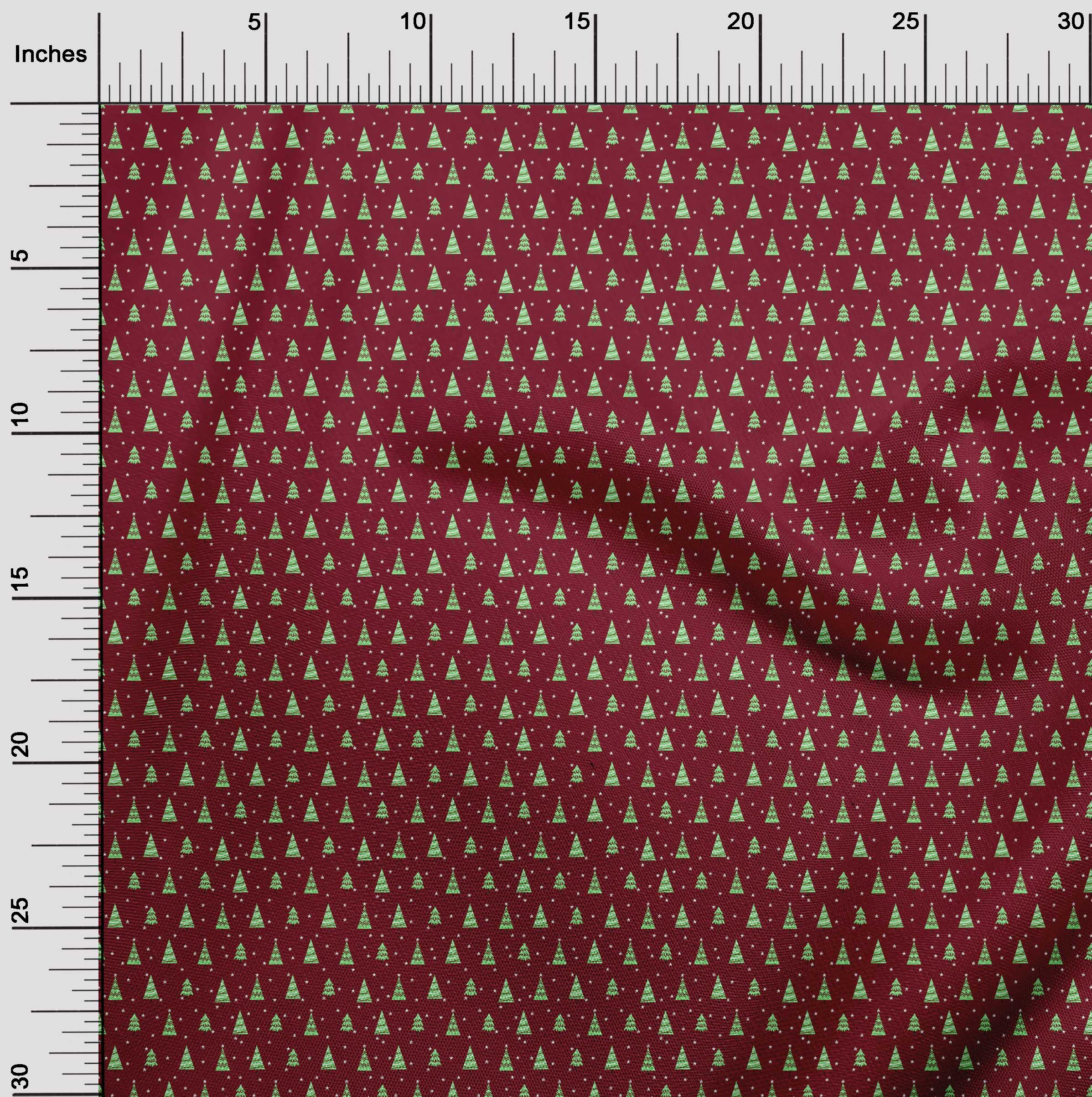 oneOone Cotton Flex Maroon Fabric Christmas Craft Projects Decor Fabric Printed By The Yard 40 Inch Wide