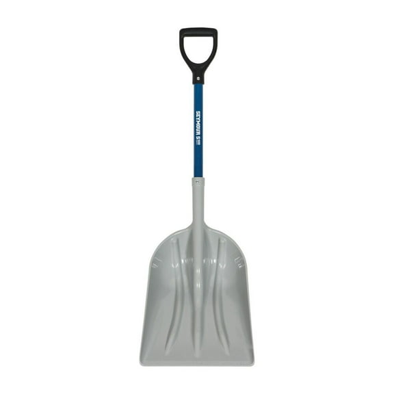 Seymour 27 In Blue Fiberglass Handle Poly D-Grip Poly Grain Scoop
