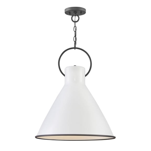 1 Light Pendant In Traditional Style 18 Inches Wide By 21.5 Inches High-Polished White Finish Hinkley Lighting 3555Pt