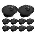 thumbnail image 1 of Luxshiny Black Round Money Box Stopper with Key for Home Use Plastic Lockable Coin Bank Accessory 10pcs, 1 of 8