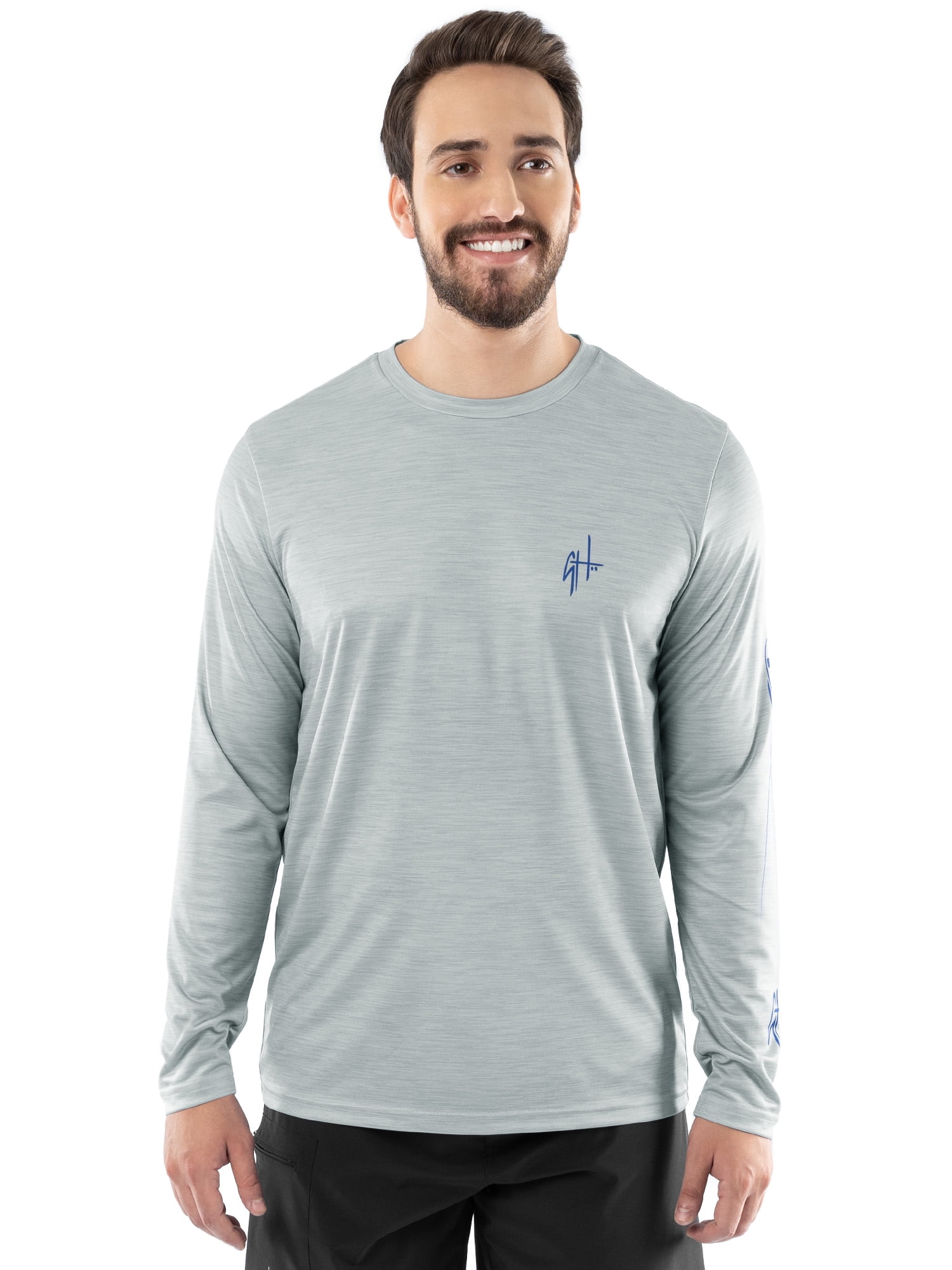 GH BY GUY HARVEY Men's Performance Long Sleeve Fishing Shirt, Sizes:S-3XL