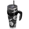 thumbnail image 2 of 40oz Tumbler,Halloween White Ghosts Pumpkins and Spider Webs Insulated Tumblers with Removable Handle,Stainless Steel Double Vacuum Coffee Tumbler Cup with Straw for Home,Office,Travel,Party, 2 of 5