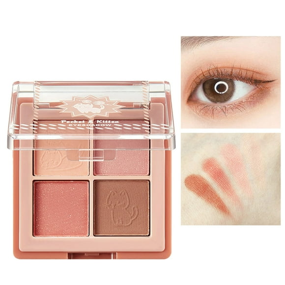 Eye Shadow Palettes Eyeshadow Palettes 4 Shades Of Mattes Pearlescent Neutral Shades Blendable Long Wear Eyeshadow Palettes Rollback