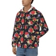 thumbnail image 3 of Vsdgher Red Rose Flower Mens Hoodies Zip Hoodie, Hoodies for Men, Zip-up Hooded Sweatshirt-Large, 3 of 5