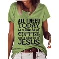 thumbnail image 1 of Easter Women's Coffee Letter Print Top, 1 of 2