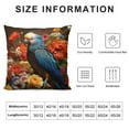thumbnail image 6 of COMIO  Tropical Flowers and Birds Throw Pillow Cover Watercolor Parrot Botanical Plant Square Pillow Case Cushion Cover for Home Car Decorative 2Pcs, 6 of 6