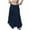 Navy, variant on Women’s Long Tiered Maxi Skirt with Elastic Waist Lightweight Flowing Fabric Boho Style Casual Wear for Everyday Use Brown M