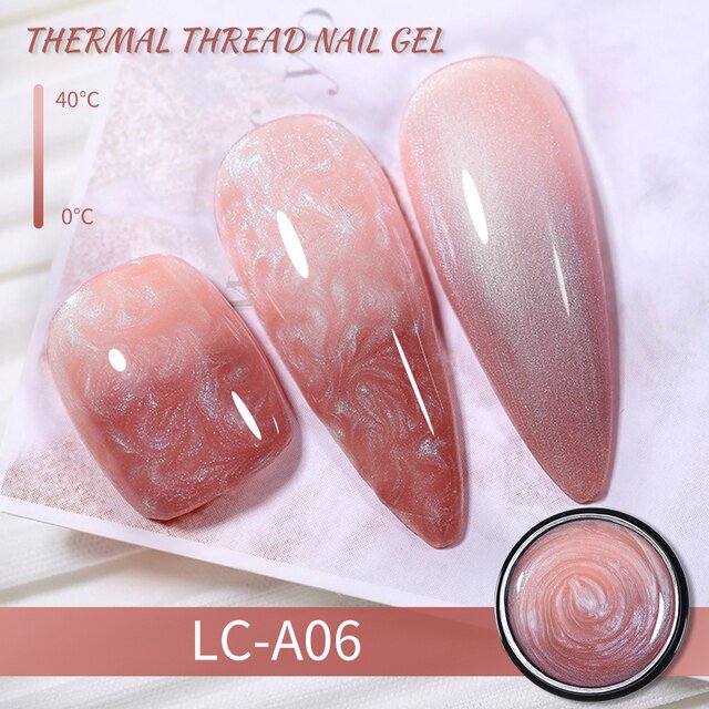 LILYCUTE 7ML Cat Magnetic Gel Nail Polish Pearl Shell Thread Pattern 9D Glitter Semi Permanent Soak Off Nail Art Varnish