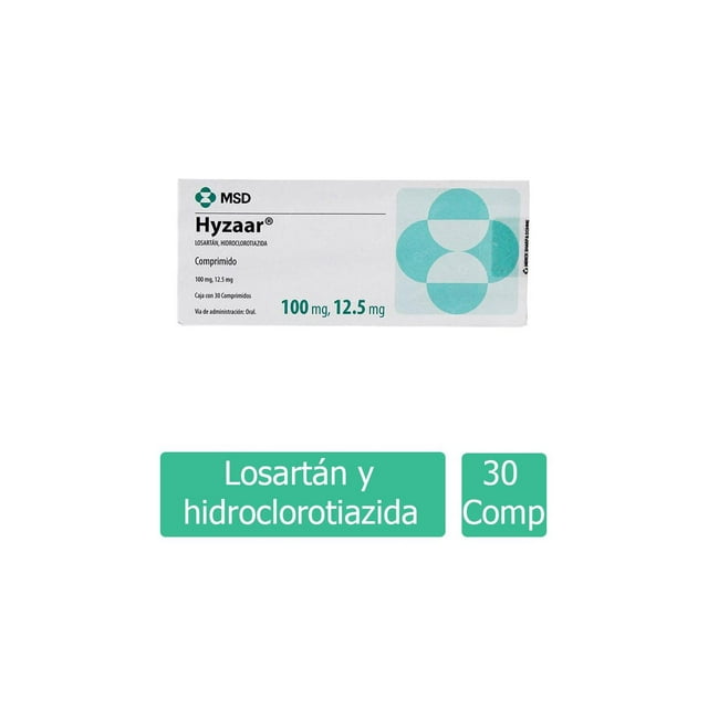 Hyzaar 100 mg, 12.5 mg, 30 comprimidos