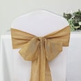 thumbnail image 4 of BalsaCircle 5 Gold 6x108" Faux Burlap Chair Sashes Wedding Party Linens Dinner Decorations, 4 of 8
