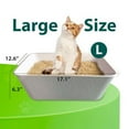 thumbnail image 5 of Angelycia Disposable Litter Boxes for Cats | Baking Soda Effect and Maximum Odor Control | Recycled White Paper | Durable and Water Resistant | Large Size Litter Boxes for Cats (Large- 3 Pieces), 5 of 5
