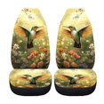 thumbnail image 5 of POLERO Durable Vehicle Seat Protector for Sedans, Breathable Elastic Vehicle Seat Covers Polyester 2-Pack, Hummingbird Flowers, 5 of 9