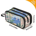 thumbnail image 4 of FORMRS Pencil Case with 3 Compartments Zipper Pouch, Elementary School Level and up, Seaside Leaves, 4 of 8