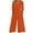 Orange, variant on AJTQTH Women Summer Jumpsuit Stylish Solid V-Neck Short Sleeve High-Waisted One-Piece Playsuit Wide-Leg Flared Loose Romper Button Overalls Pink M
