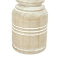 thumbnail image 5 of DecMode 3 Candle Brown Wood Pillar Candle Holder with White Wash Finish, Set of 3, 5 of 8