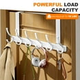 thumbnail image 2 of eZAKKA Over The Door Hooks, Stainless Steel Heavy Duty Door Hanger Holder for Hanging Coat Robe Hat Clothes Towels, White (Double Hook 6), 2 of 7