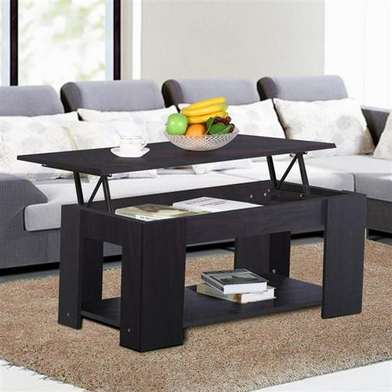 Yaheetech Lift Up Top Coffee Table With Under Storage Shelf Modern Living Room Furniture Espresso