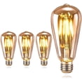 thumbnail image 2 of Bombilla vintage, E27 Bombilla retro LED 4W Iluminación vintage ST64 Bombilla vintage LED Nostalgia antigua Bombilla decorativa Ideal para el hogar Restaurante Café Bar Sala de música Adepaton HFP-0121, 2 of 9