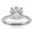 White, variant on Solitaire Engagement Ring, Certified 3Carat Round Cut Lab Created Moissanite in 18K Rose Gold Plating for Women