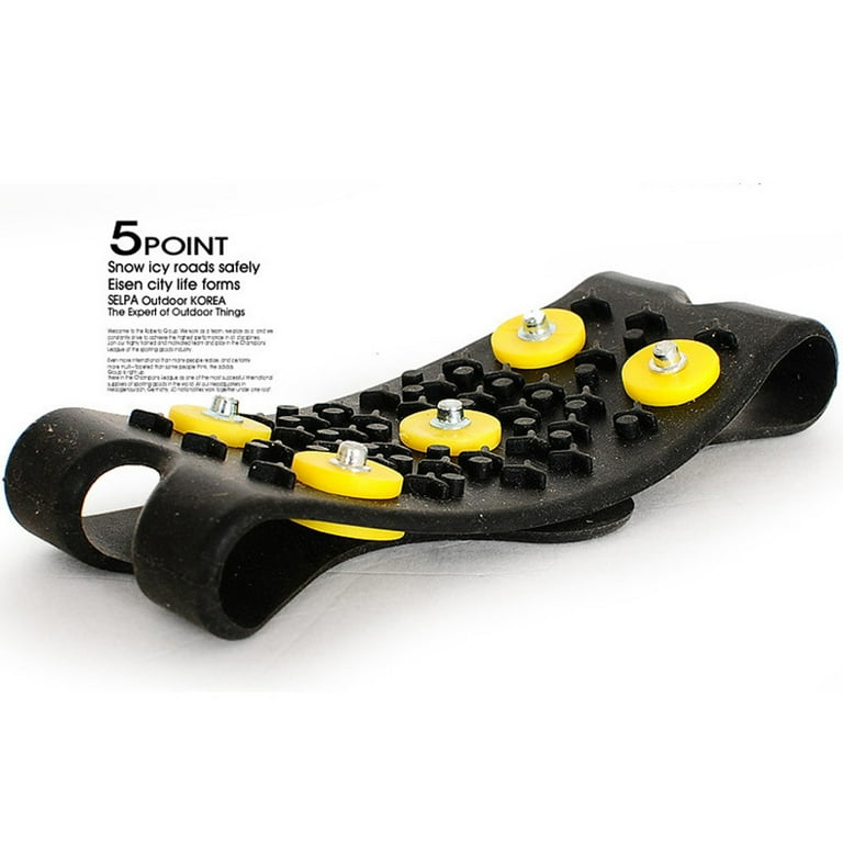 HTHJSCO Non slip Snow Cleats Anti Slip Overshoes Studded Ice Traction Shoe Covers Spike