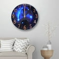 thumbnail image 6 of Diamond Large Wall Clock Blue Round Interior Modern Decorative Silent Wall Clock, 6 of 6
