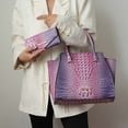 thumbnail image 2 of MKF Collection Miriam Women's Tote Handbag Croc-Embossed Vegan Leather Large Double Handles with Wallet by Mia K - Pink, 2 of 8
