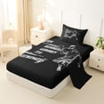 thumbnail image 2 of Castle Fairy Handball Print Twin Sheets 3pcs, Sport Theme Bedding, Black White,1 Fitted Sheet, 1 Flat Sheet and 1 Pillowcase, 2 of 6