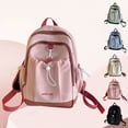 thumbnail image 3 of FUZHIQ Two Tone Drawstring School Backpack for Ages 3rd 4th 5th 6th Grade Lightweight Soft Fabric Daily Campus Daypack, Green, 3 of 4