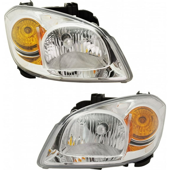 KarParts360 For 2005-2010 Chevy Cobalt Headlight Assembly Pair Driver and Passenger Side w/Bulbs Replaces GM2502281 GM2503281