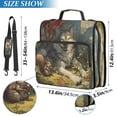 thumbnail image 3 of Zipper Binder 3 Rings Stationery Office Files Daily Organizer File Folder Storage Bag Gray Wolf and Squirrel, 3 of 8