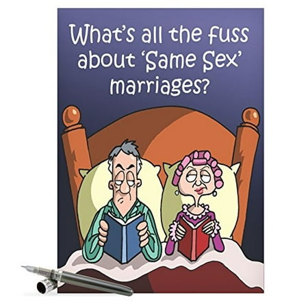 J5349 Jumbo Humorous Anniversary Greeting Card: 'Same Sex Marriage ...