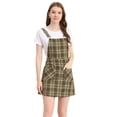thumbnail image 1 of INSPIRE CHIC Women's Adjustable Strap Plaid Suspender Overall Dress, 1 of 5