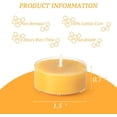 thumbnail image 2 of 100% Pure Beeswax Candles Bulk Tealights ( 24 pack ) - 4 Hour Long Burning Clear Cup Tea Light, Natural Bee Wax | Yellow Scented Smokeless Candles, 2 of 7