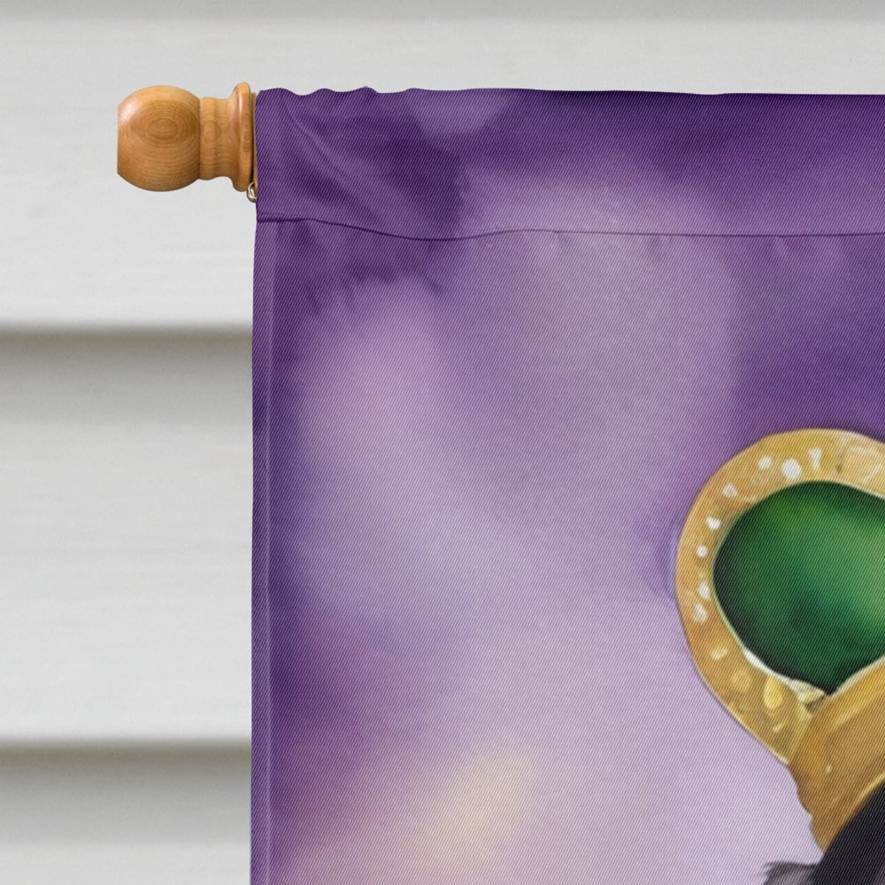 Dachshund King of Mardi Gras House Flag 28 in x 40 in