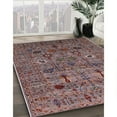 thumbnail image 3 of Ahgly Company Machine Washable Indoor Rectangle Industrial Modern Red Brown Area Rugs, 2' x 3', 3 of 7