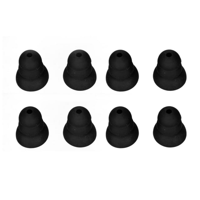 Soft Silicone Ear Tips, 8pcs 3 Layer Replacement BTE ITE Earplug Domes, Universal Design, Washable, Comfortable