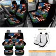 thumbnail image 4 of KUIFORTI American Flag Eagle Automobile Seat Cover Sets Anti Slip Set of 15 Automotive Front Seat & Bench Back Seat Cover All-Season Protection Washable for Most Sedan Truck SUV, 4 of 7