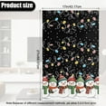 thumbnail image 3 of COEQINE Recliner Headrest Protector Faux Leather Tear Resistant Head Rest Covers for Recliner with Hook and Loop Straps Easy Clean for Sofa/Couch/Loveseat, 17x27 Inch, Snowman String Lights Black, 3 of 7