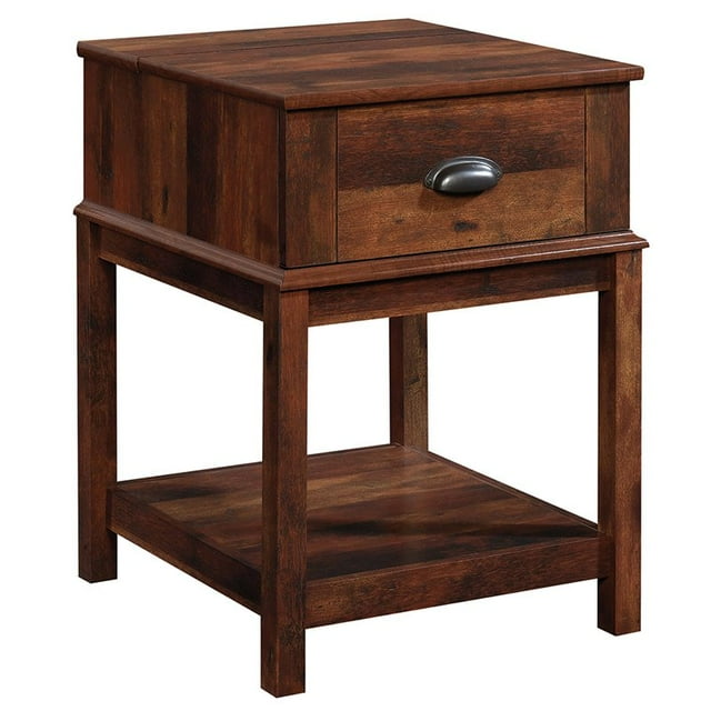 Sauder Vue du Port 1 Table de Bout de Tiroir en Cerise Curado